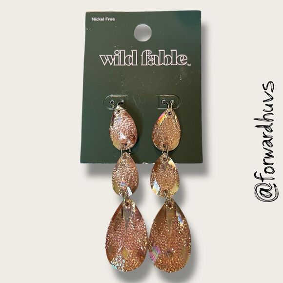 Bundle Sale 3 for $15 | Wild Fable Nickel Free Pink Sparkly Dangle Earrings – 3. - Picture 1 of 7